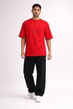 Basic oversized tee - Red